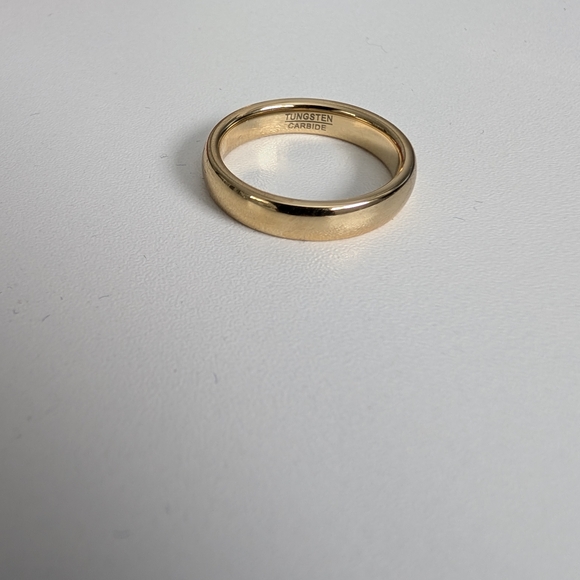 Tungsten Carbide Black & Gold Ion Plated Ring [8mm width  Gold Tungsten Carbide Ring